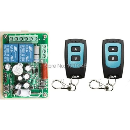 New AC 220V 2 CH 2CH RF Wireless Remote Control Switch System teleswitch 2 X Transmitter + 1 X Receiver,315/433 MHZ