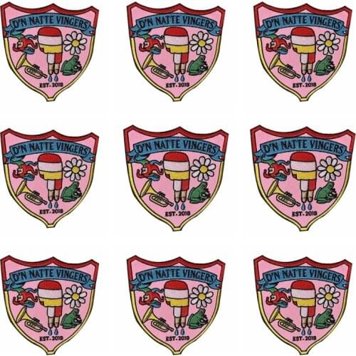 Oeteldonk Full Embroidered Frog Carnival For Netherland Iron On Patches for Clothing Embroidered Patches for The Clothing DIY