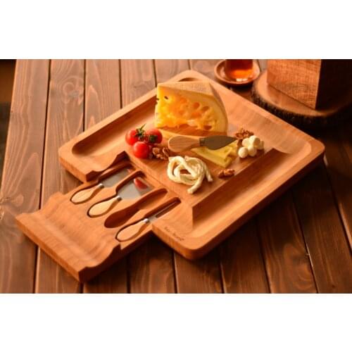 Pecorino 6 Pcs Cheese Serving Set | Environmentally Friendly Bamboo | Home-Kitchen | Made in Turkey