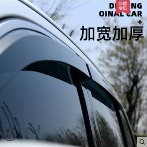 4pcs Plastic Exterior Visor Vent Shades Window Sun Rain Guard Deflector For Audi A4L 2009-2016 YJD