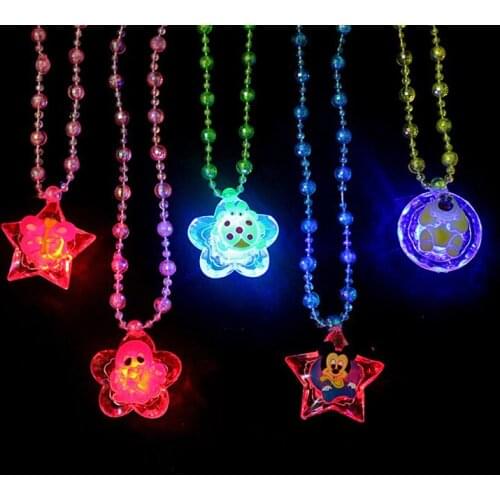 Luminous toys/Acrylic necklace / children flash led pendant / colorful light/baby toys for children/toy/best gift