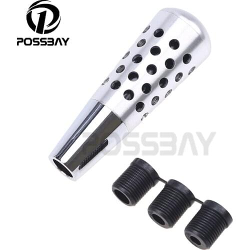 Universal Car MT Manual Gear Shift Knob Shifter Handle Lever Aluminum Black Dot Car SUV Interior Transmission Gear Knob Styling