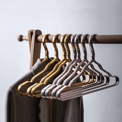 10pcs Hanger Anti-slip Antideformation Aluminium Alloy Closet Clothing Towel Multifunction Storage Rack Organizador Armario