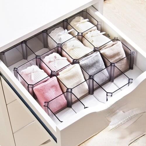 Drawer storage divider household underwear divider sorting partition socks panties artifact plastic partition box