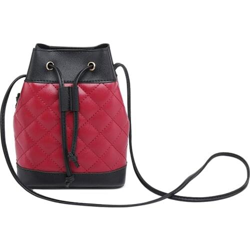 1 Pcs Women Lady Girl Shoulder Crossbody Bag Drawstring PU Leather Fashion For Mobile Phone Best Sale-WT