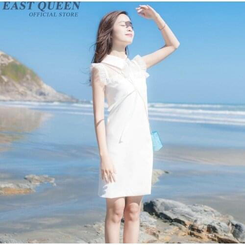 Dress 2018 women beach sweet mini dress bodycon lady lace a-Line solid sleeveless dresses long elegances dresses AA3746 Y A