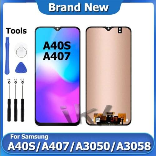 6.4" A40S A407 LCD Display For Samsung Galaxy A3050 A3058 Super AMOLED Touch Screen Digitizer Assembly Screen Replacement Part