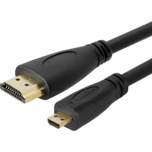 1M Micro HDMI to HDMI 1080p Wire Cable TV AV Adapter Mobile Phones Tablets HDTV Camera Bundle 1 HDMI 2.0a Polybag