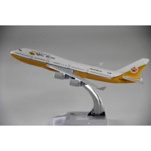 1:400 plane model Boeing747 Brunei Airlines aircraft B747 Metal simulation airplane model for kid toys Christmas gift