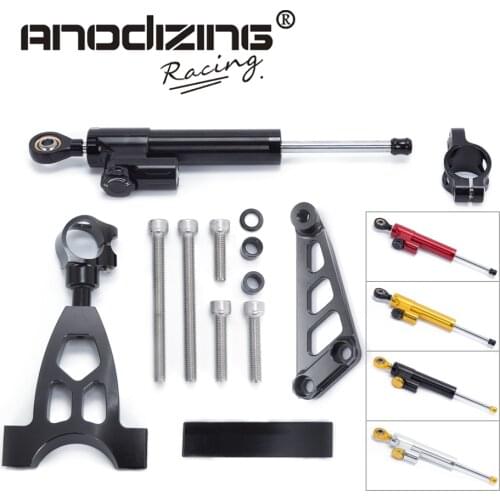 For Honda CB400 VTEC 1999-2010 Motorcycle Aluminium Steering Stabilizer Damper Mounting Bracket Kit