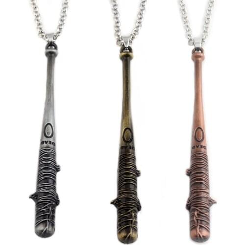Freeshiping Baseball bat couple alloy necklace 20pcs/lot