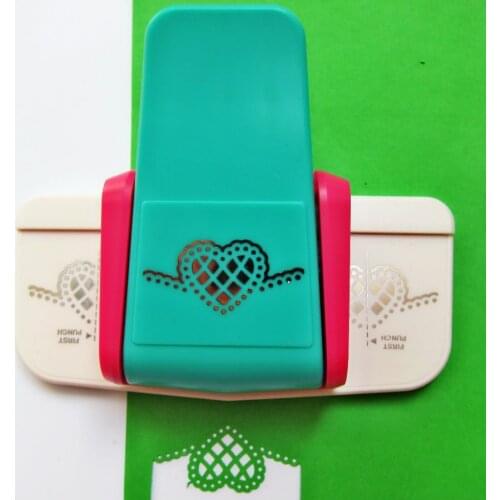 Large Fancy Border Embossing Hole Punch Scrapbooking Machine Handmade Edge Device Paper Cutter Furador Eva DIY Heart Puncher