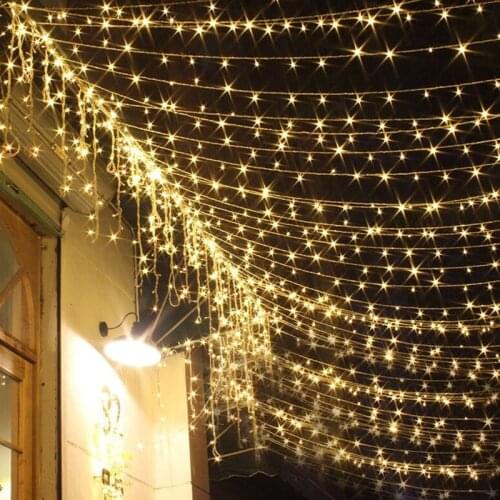 Fairy Light 50m 30m 20m 10m Outdoor Waterproof Color Light String Christmas Decoration for Home Garden Holiday Decor Garland