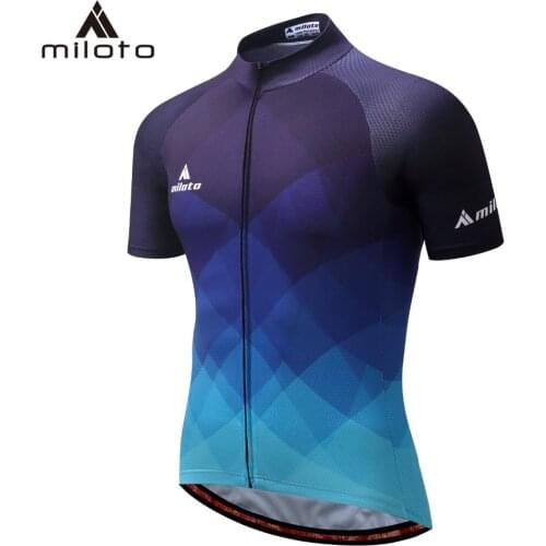 MILOTO Summer Riding Cycling Jersey Men Mountain Bike Jersey Mtb Riding Bicycle Wear Maillot Ciclismo Anti-sweat Cycling Shirt