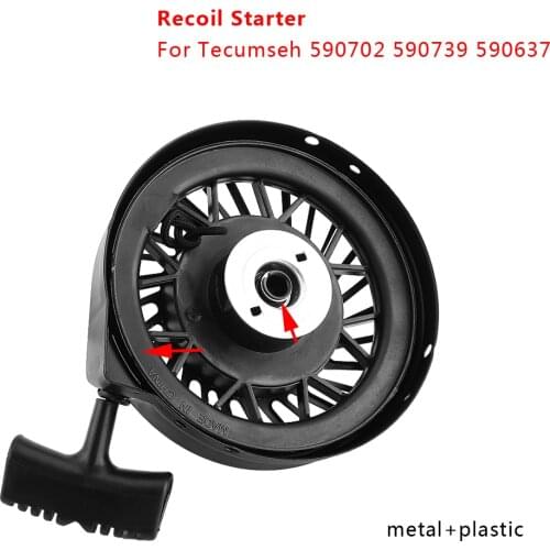 Metal Recoil Starter Pull Start Assembly for Tecumseh 590702 590739 590637 LV195EA LEV80 LEV115 LEV120 engines
