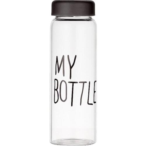 My bottle Plastic Fashion Sport Water Bottle 500ml style Heat resistant Leakproof color lovers travel Water Bottles PC material