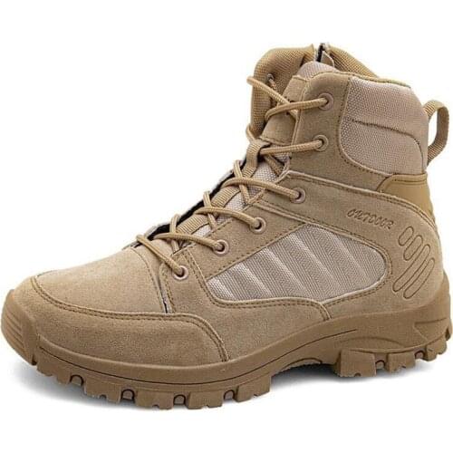 2020 New Footwear Military Tactical Mens Boots Special Force Leather Desert Boots Combat Ankle Boot Army Mens Shoes Size 39-46