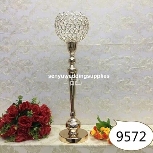 Factory Wholesale Wedding Transparent Candelabra Centerpieces For Wedding Table White Centerpiece Crystal Candle Holder 1 Arms