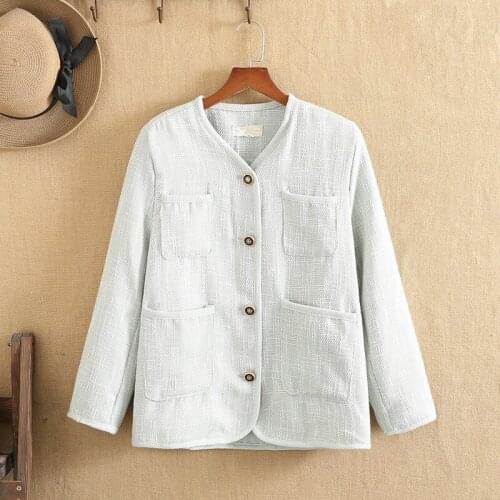 Plus Size Coat For Women Autumn Long Sleeve V-Neck Edge Strip Decoration Stroke Decoration Large Size Commuter Jacket Fat Lady