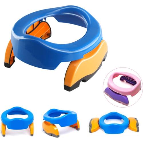 Portable Baby Infant Chamber Pots Foldaway Toilet Training Seat Travel Potty Rings with urine bag For Kids Boy Girl