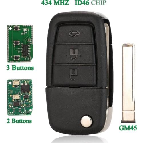 Bilchavev 3/4Buttons Flip Remote Car Key 434mhz ID46 Chip For Pontiac G8 Holden VE Commodore Omega Berlina Calais SS SV6 HSV GTS
