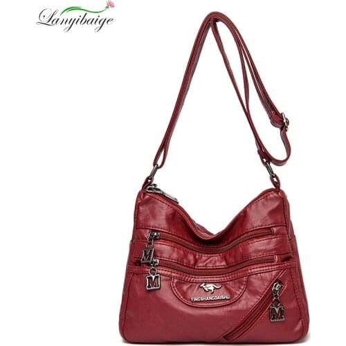 Luxury Design Ladies Shoulder Bags Multi Layer Pocket Fashion Girl Handbag Simple Messenger Bag A Variety Of Colors Available