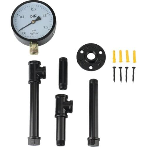 Retro Toilet Paper Roll Wall Mounted Bathroom Shelf Rustic Industrial Floating Water Pipe Rack Accessory