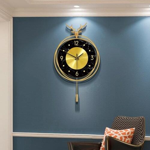 Light Luxury Clock Hanging Clock Living Room Household Fashion Personalized & Creative Art Simple Modern Decorative Clock Wall