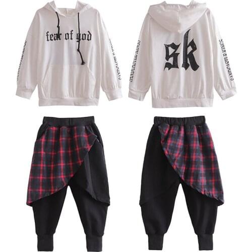 Girls Boys Hip Hop Hoodies Ballroom Dancing Costumes for Kids Jazz Dance Clothes Stage Wear Loose Pants Outfits Child Dancewear