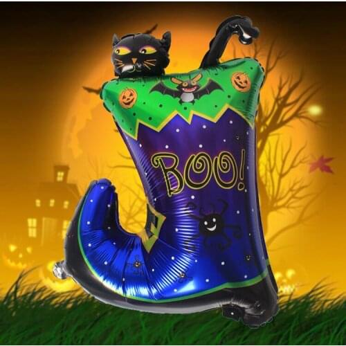 Halloween balloons childrens toys balloon boots shape balloons Halloween mall party decoration aluminum foil balloons