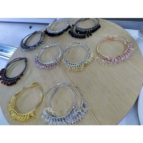 Xb544 Luxury Wedding&Party Jewelry for Women, Fashion cute&sweet AAA CZ fancy stones crystal shinning long drop tassel dz