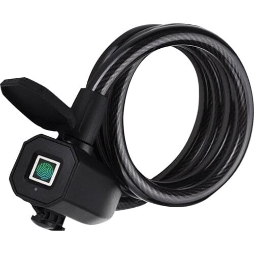 Fingerprint Bicycle Lock Stainless Bicycle Lock Steel Smart Anti Theft Lock USB Safety Waterproof MTB Door Bike Accessories