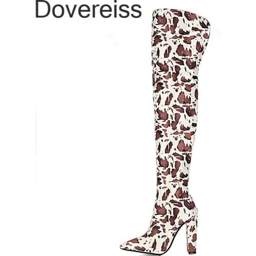 Winter For Woman New Fashion Pointed Toe Sexy Chunky Heels Block Heels Ladies Boots Over The Knee Boots Big Size 42 43