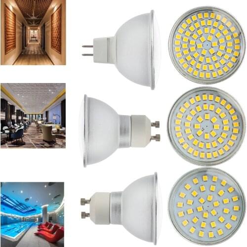 10Pcs/Lot Led Spotlight MR16 LED Lamp 4W 6W 8W Led Bulb Lights AC / DC 12V 24V 220V GU10 SMD 2835 Replace Halogen Lighting