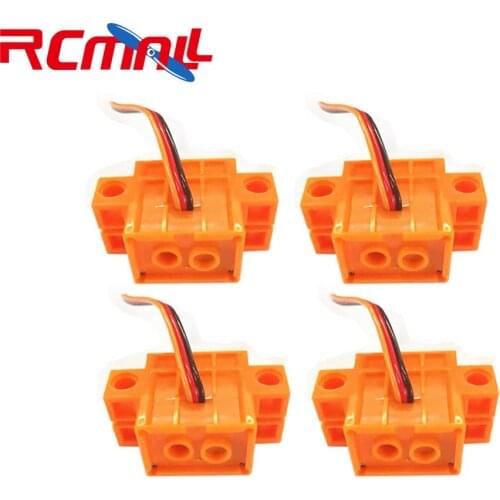 4Pcs 360 Degree Contiguous Rotation Programmable Geek Servos Motor Orange for Lego Microbit Micro:bit, DIY RC Robot Smart Car