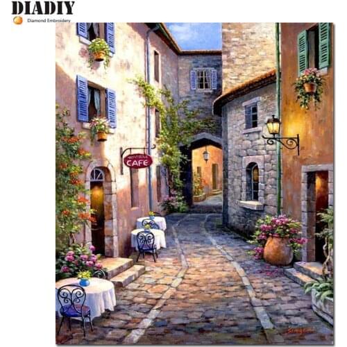 5D Diamond Painting Cross Stitch landscape Crystal Needlework Diamond Embroidery scenic Full Diamond Decorative