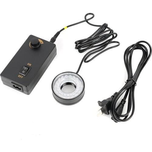 6500K 40 LED Ring Light Aluminum Alloy Adjustable Illuminator Lamp Installation Thread 28mm 42mm For Industrial Video