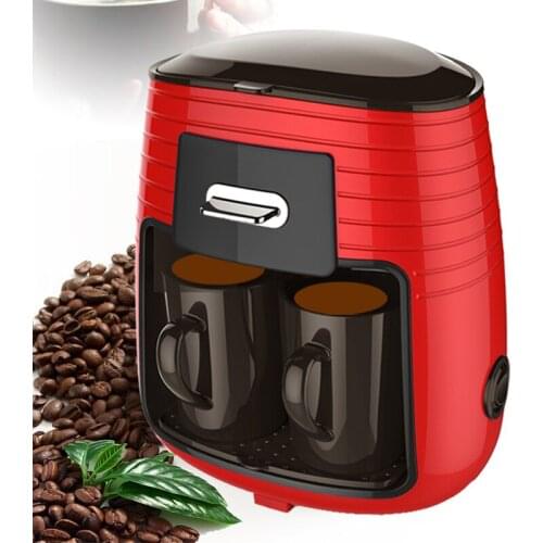 Household Double Cup Drip American Coffee Machine MD-235 Steam Tea Drinking Machine Tea Boiler 450W Coffee Machine