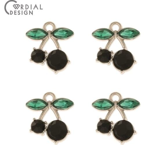 Cordial Design 100Pcs 14*15MM Earrings Accessories/Rhinestone Pendant/DIY Making/Charms/Hand Made/Jewelry Findings & Components