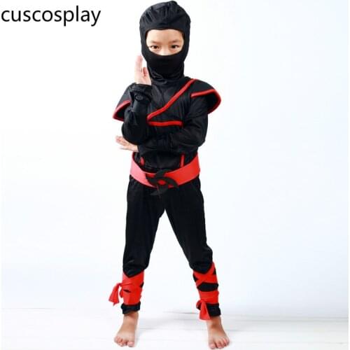 Children Costumes Martial Arts Ninja Cosplay Suit for Kids Childrens Day Halloween Fancy Party Decoration Boy Dress