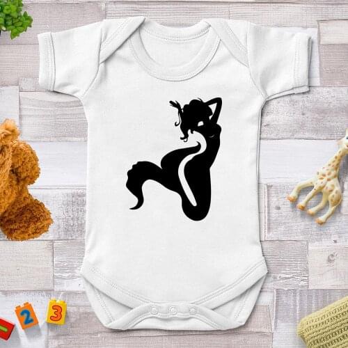 Baby Romper Cartoon The Little Mermaid Kawaii Fashion Toddler Clothes Harajuku Short Sleeve Newborn Bodysuit Infant Jumpsuits
