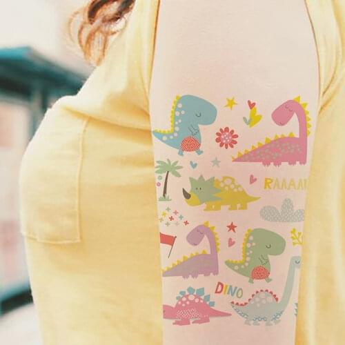 Temporary Tattoo Fake Tattoos Dinosaur Sticker Waterproof Tattoo Face Body Art 10pcs