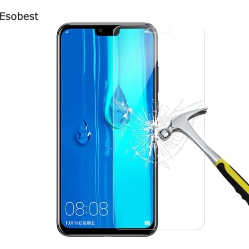 Esobest 2pcs 9H Tempered Glass for Huawei Y7 Y9 2019 Screen Protector for Huawei Enjoy 9 Plus Protective Glass film