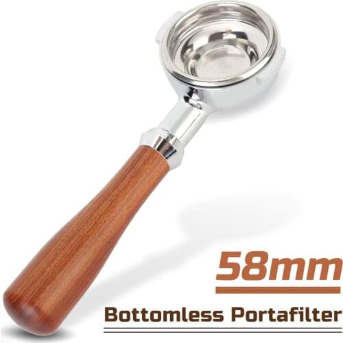 Coffee bottomless Portafilter filter 58MM stainless steel replacement filter basket coffee machine coffee accessories