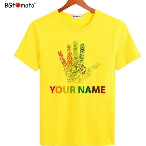 Bgtomato colorful hands tshirt creative design t shirt men punk hip hop t shirt body tee shirt homme camisetas hombre harajuku
