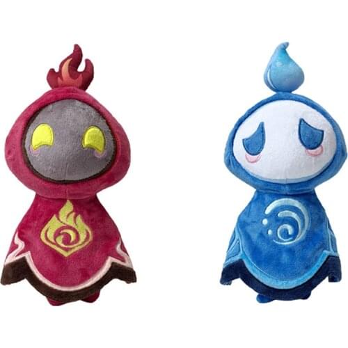 Genshin Impact Hilichurl Cosplay Plush Doll Water System Fire System Abyss Mage Hilichurl Stuffed Toy Kids Birthday Gift