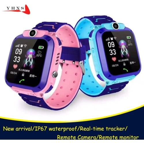 IP67 Waterproof Smart GPS WIFI Tracker Location SOS Call Remote Camera Monitor SIM Card Phone Watch Wristwatch for Kids Student