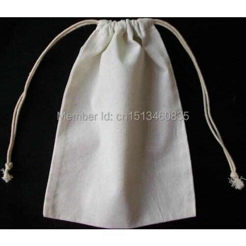 100pcs cotton jewelry pouches custom 1 color logo printing gift pouches 18*25cm cheap drawstring bags for jewelry free shipping