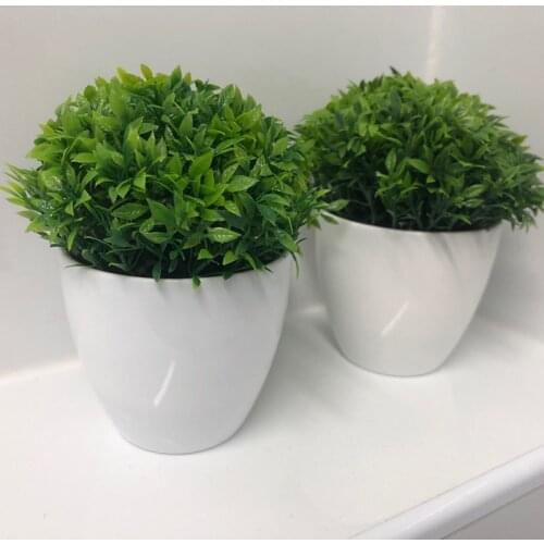 Artificial Potted Plant Bonsai Plastic Flowerpot Ornaments Simulation Flower Grass Birthday Party Decor Home Office Desk Decor