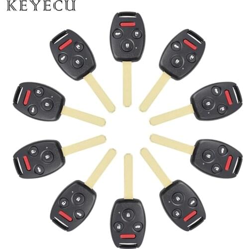 Keyecu 3+1 Buttons Remote Car Key 313.8MHz Fob for Honda Civic 2006 2007 2008 2009 2010 2011 with PCF7961 Chip N5F-S0084A